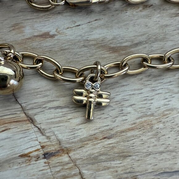 Dyrberg/Kern Senga bracelet with heart, dragonfly and ball charms - Picture 6 of 9